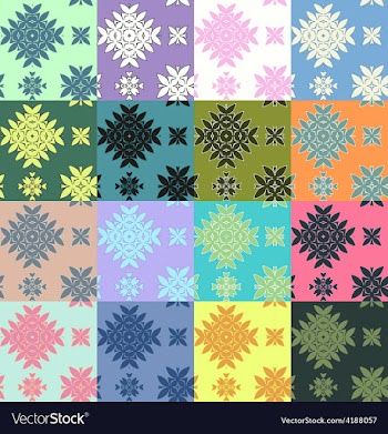 Colorful pattern set vector image