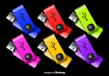 Colorful Pen Drive Vectors