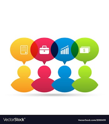  					Colorful people icons with infographic elements vector image														
