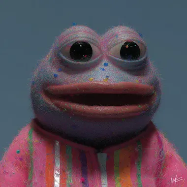 Colorful Pepe Frog Character Portrait Colorful Pepe Frog Character Portrait