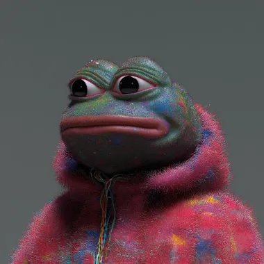 Colorful Pepe the Frog in Abstract Style Colorful Pepe the Frog in Abstract Style