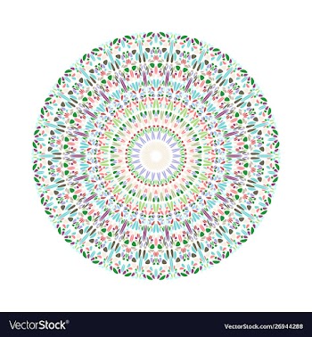 Colorful petal pattern mandala - ornate abstract vector image