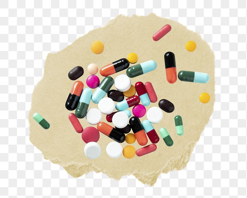 Colorful pill capsules png ripped | Free PNG - rawpixel