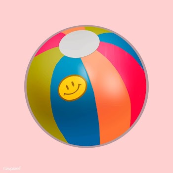 Colorful plastic beach ball illustration | Free stock vector - 463786