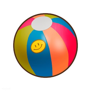Colorful plastic beach ball illustration | Free stock vector - 463812