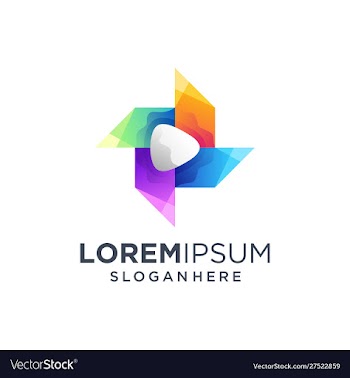Colorful play logo design concept play logo vector image