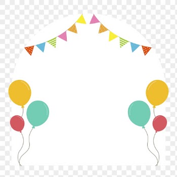 Colorful png party flag frame, | Free PNG - rawpixel