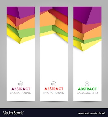 colorful polygonal abstract banner