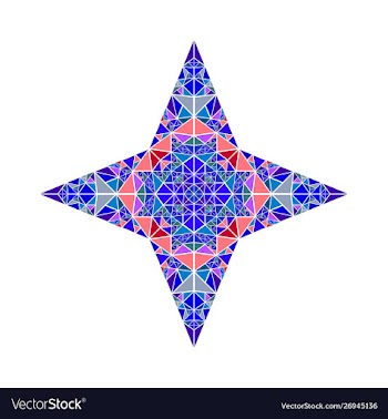 Colorful polygonal geometrical mosaic ornament vector image