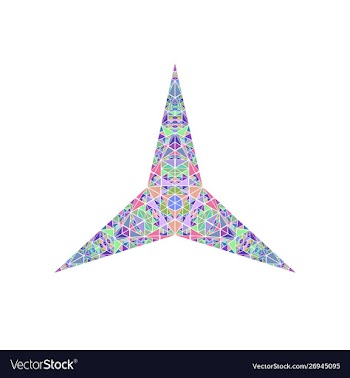 Colorful polygonal isolated tiled mosaic ornament vector image