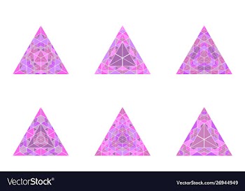 Colorful polygonal ornate geometrical isolated vector image