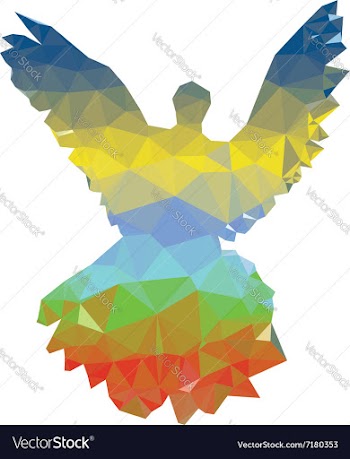 Colorful Polygonal Pigeon2 vector image