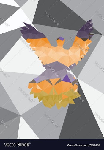 Colorful Polygonal Pigeon5 vector image