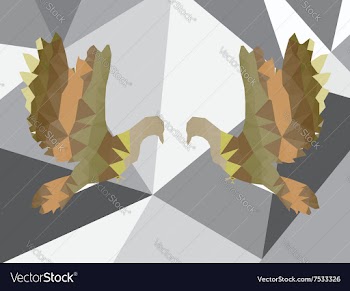 Colorful Polygonal Pigeon7 vector image