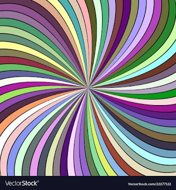 Colorful psychedelic abstract spiral burst stripe vector image