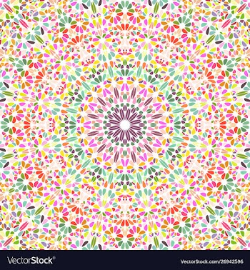 Colorful psychedelic dynamic oriental round vector image