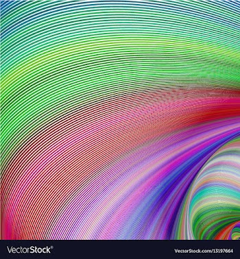 Colorful psychedelic striped fractal background vector image