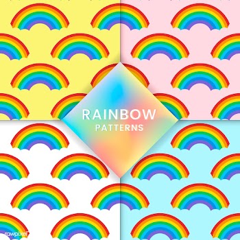Colorful rainbow patterns vector set | Free stock vector - 542948