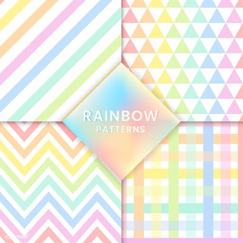 Colorful rainbow patterns vector set | Free stock vector - 542991
