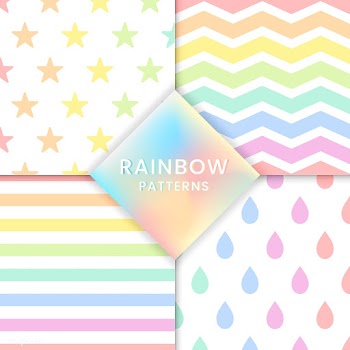 Colorful rainbow patterns vector set | Free stock vector - 542996