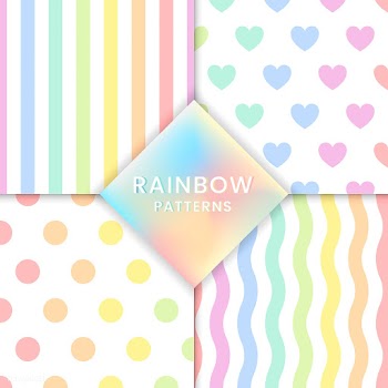 Colorful rainbow patterns vector set | Free stock vector - 542998