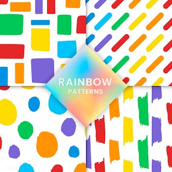 Colorful rainbow patterns vector set | Free stock vector - 543001