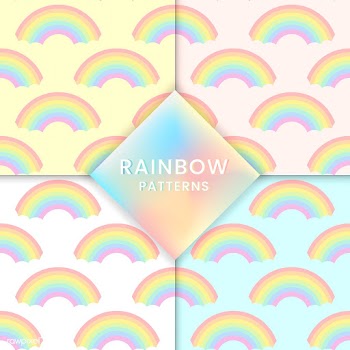 Colorful rainbow patterns vector set | Free stock vector - 543021