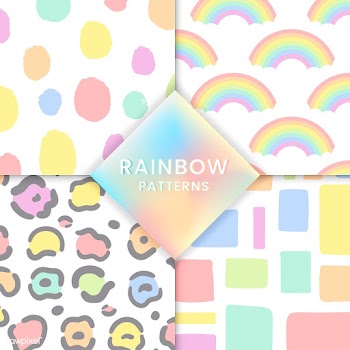 Colorful rainbow patterns vector set | Free stock vector - 543025