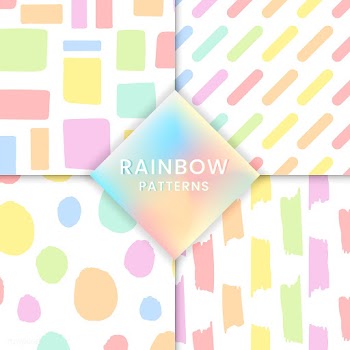 Colorful rainbow patterns vector set | Free stock vector - 543031