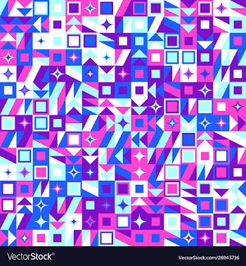 Colorful random mosaic pattern background vector image
