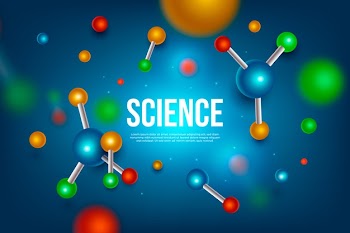 Colorful realistic science background Free Vector