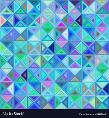 Colorful regular triangle mosaic background vector image