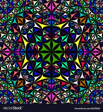 Colorful repeating kaleidoscope pattern vector image