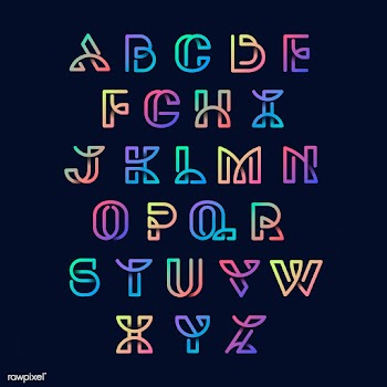 Colorful retro alphabets vector set | Free stock vector - 543483
