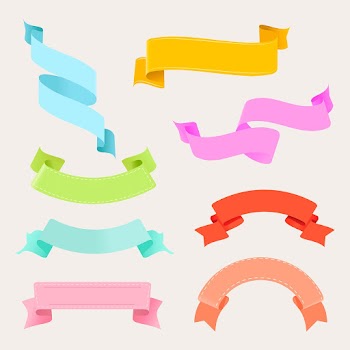 Colorful ribbon banner psd, decorative label… | Free stock illustration | High Resolution graphic