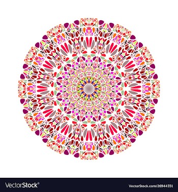 Colorful round abstract circular botanical vector image