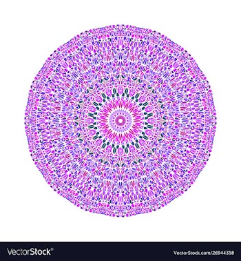 Colorful round abstract geometrical floral vector image