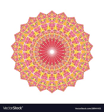 Colorful round abstract geometrical triangular vector image