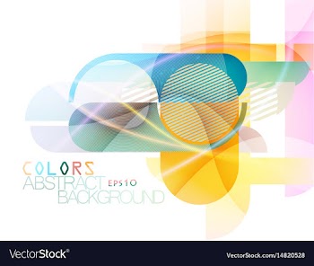 Colorful round and corner scene vector image