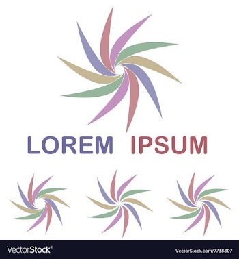 Colorful round logo design set vector image
