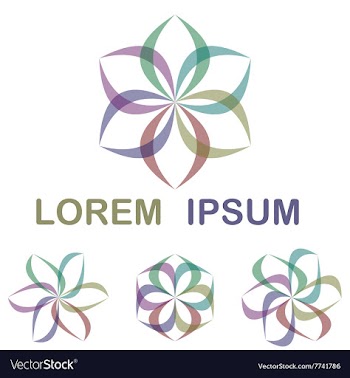Colorful round logo design set vector image