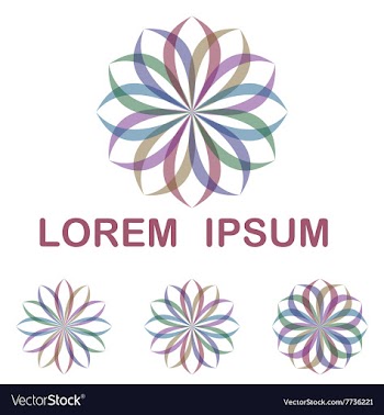 Colorful round symbol design set vector image