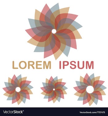 Colorful round symbol design set vector image