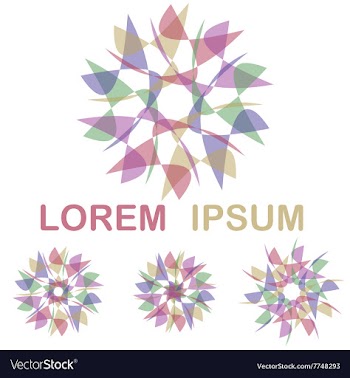 Colorful round symbol design set vector image