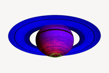 Colorful Saturn collage element psd | Free PSD - rawpixel