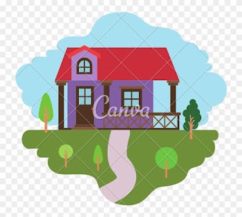 Colorful Scene Of Natural Landscape And Facade House - Colorful Scene Of Natural Landscape And Facade House