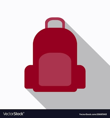 Colorful school backpack backpack for vector image