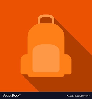 Colorful school backpack backpack for vector image