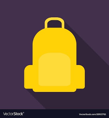 Colorful school backpack backpack for vector image