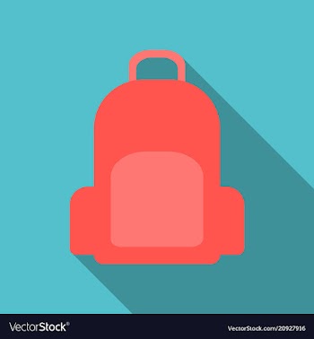 Colorful school backpack backpack for vector image